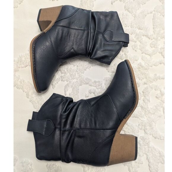 🤠 Charles Albert Western Cowboy Distressed Boots Navy Size 8 NWOT - Picture 5 of 7